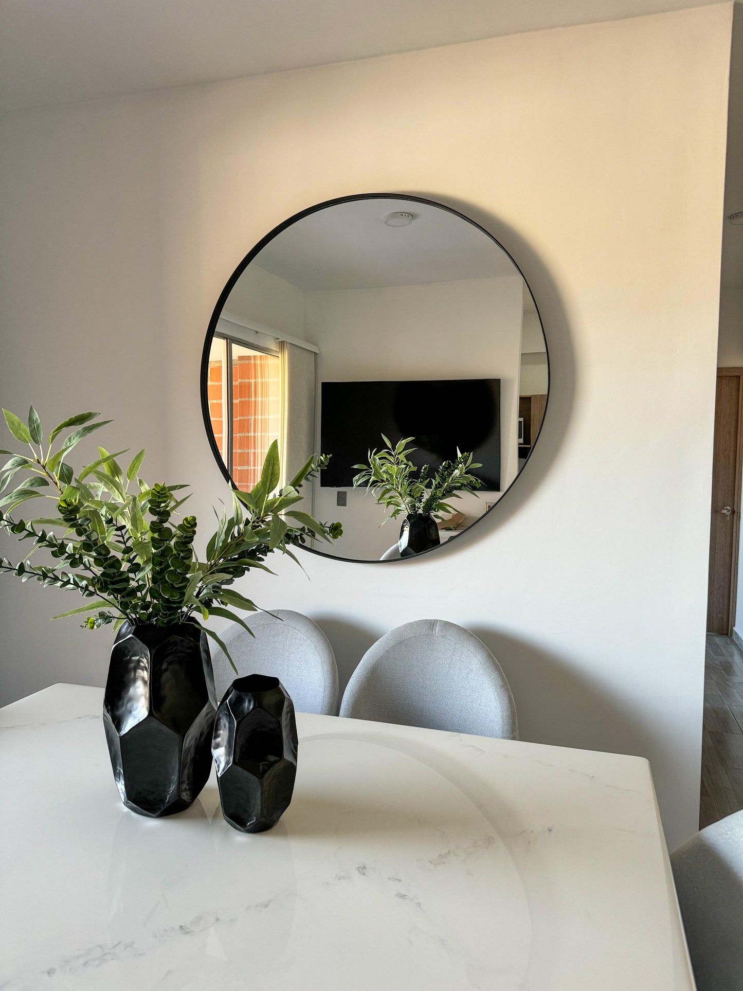 Espejo Circular Marco Metalico