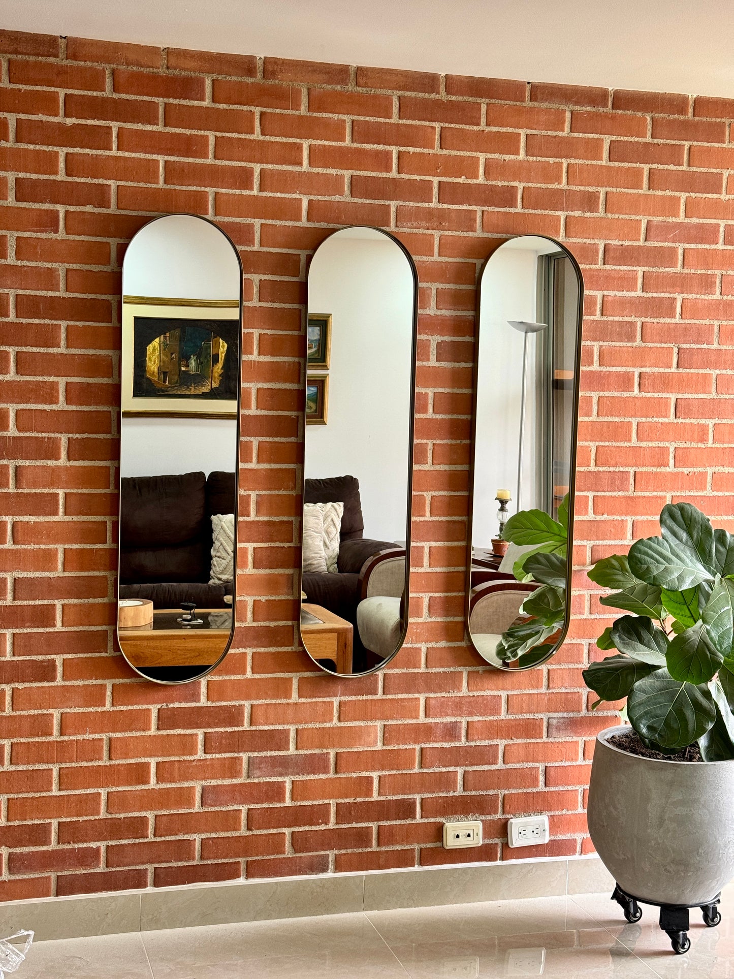 Set X3 ovalados metálicos